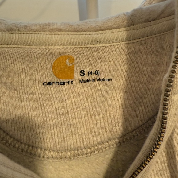 Carhartt Tan Half-Zip Sweatshirt - Picture 3 of 3